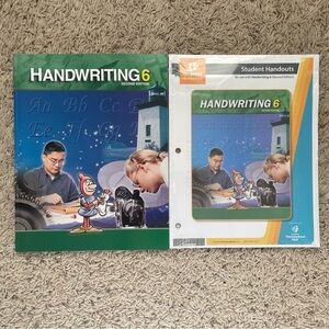 BJU Press Handwriting 6 Second Edition Books Worktext & Handouts Lot of 2